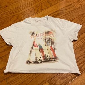 White cropped California shirt